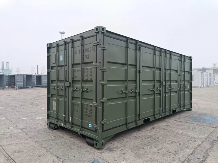 Contenedor 20 Pies Open Side (6m) Verde – Apertura Lateral Completa – Usado Grado A